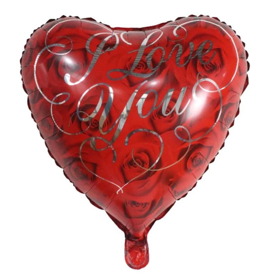 Enchanting Valentine's Day Helium Balloon with Elegant Rose Pattern