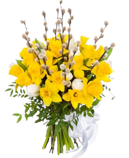 Spring Bouquet with Catkins