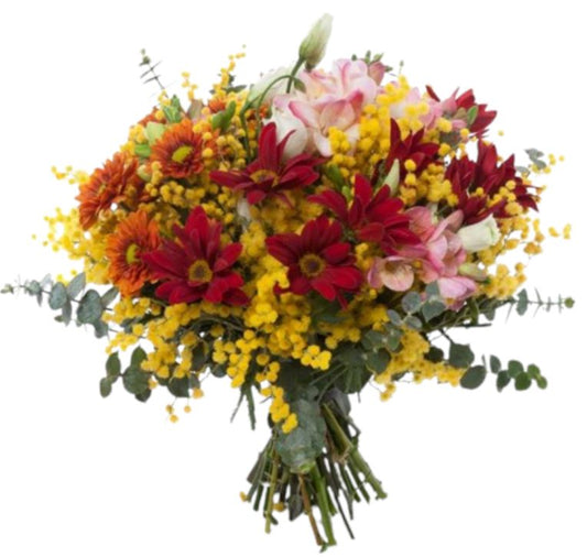 Vibrant Bouquet with Mimosa