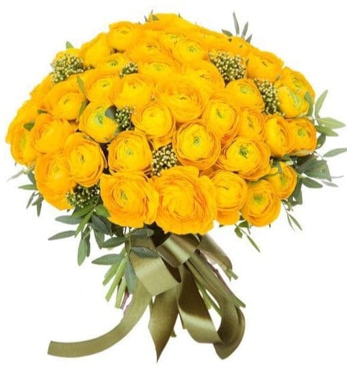 Yellow Anemone with Skimmia Bouquet