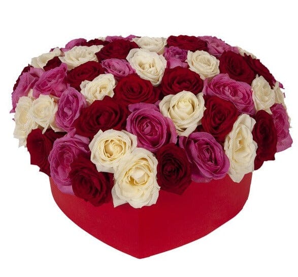A Box of Romantic Roses