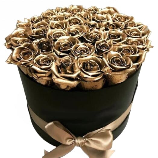 Amazing Gold Roses Box