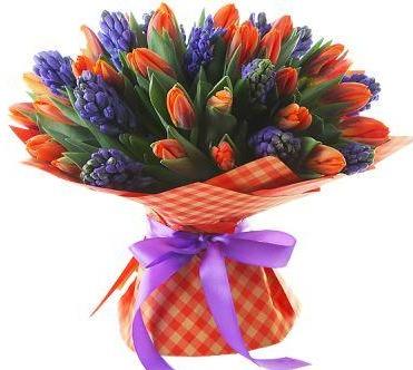 Blue and Orange Bouquet