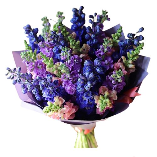 Blue Delphinium and Stock Bouquet