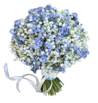 Blue Forget-Me-Not and White Bells Bouquet