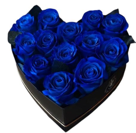 Blue Roses in Box