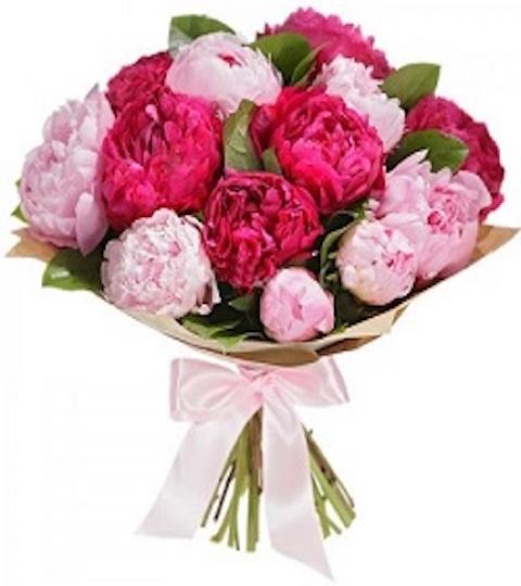 Bouquet of Cerise and Pink Peonies