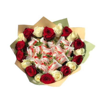 Bouquet of Roses and Chocolates