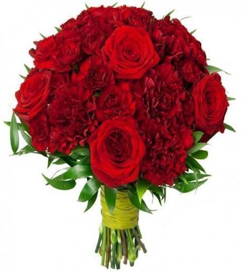 Bouquet of Ruby Red Roses