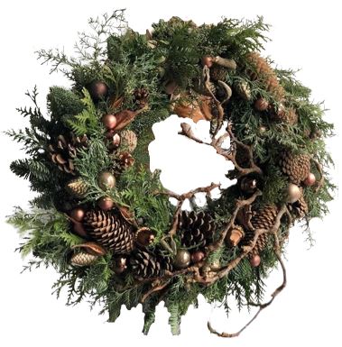 Branches and Cones Natural Wreath