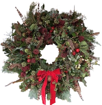 Burgundy Xmas Wreath