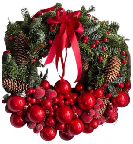 Carmine Christmas Wreath