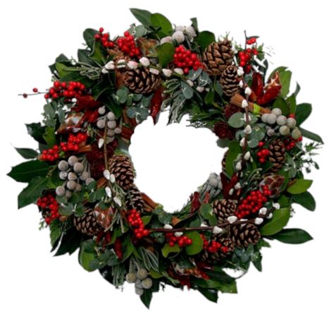 Catkins and Berry Christmas Wreath