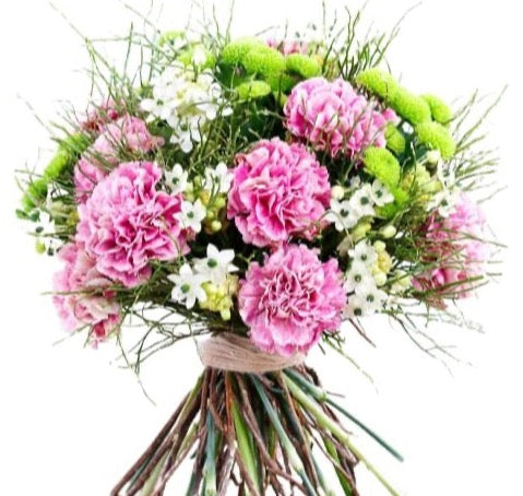 Chrysatnhemum Santini and Carnation Bouquet