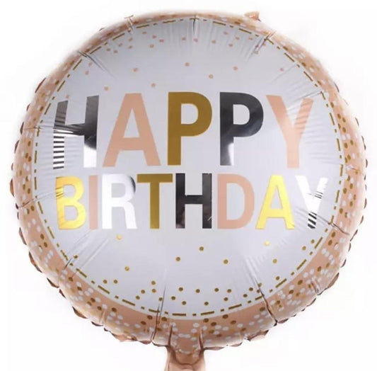 Classic Happy Birthday Helium Balloon