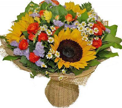 Colourful Bouquet with Sunflowers