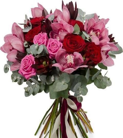 Cymbidium with Roses Bouquet