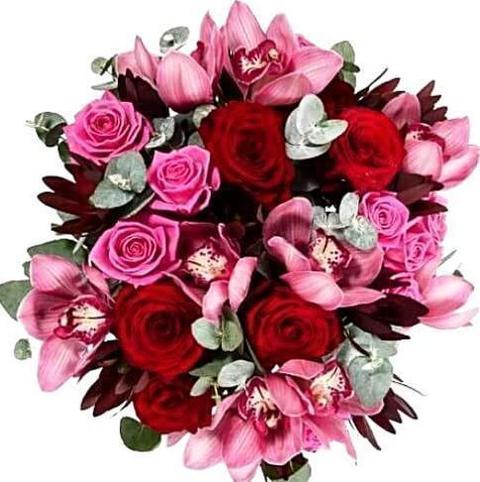 Cymbidium with Roses Bouquet