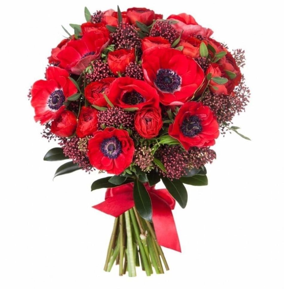 Elegant Red Anemone Bouquet