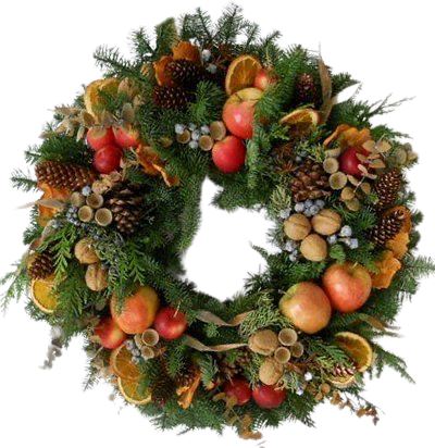 Fruit Holiday Door Wreath
