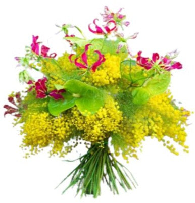 Gloriosa with Mimosa Bouquet