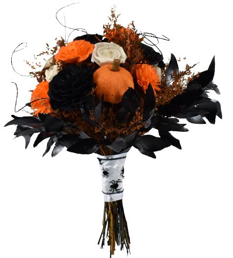 Halloween Black and Orange Bouquet