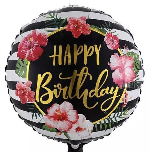 Happy Birthday Flowers Balloon
