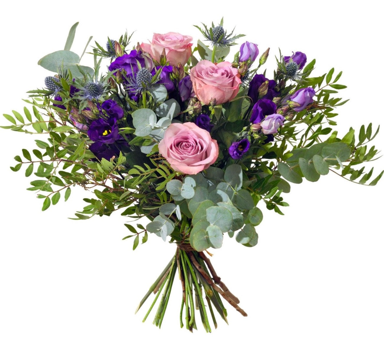 Lavender Roses and Lisianthus Bouquet