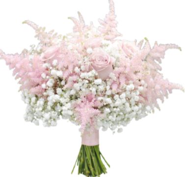 Light Pink and White Wedding Bouquet