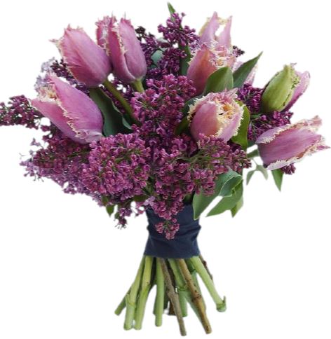 Lilac and Tulips Bouquet