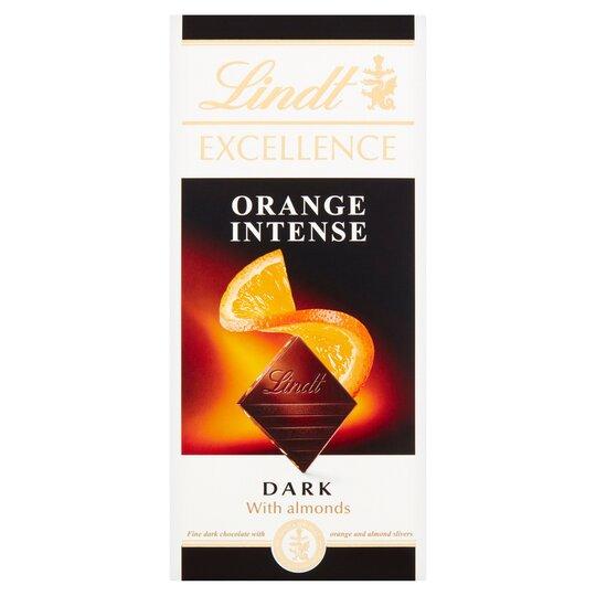 Lindt Excellence Dark Orange Intense Chocolate Bar