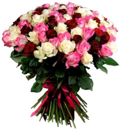 Love Bouquet of Colorful Roses