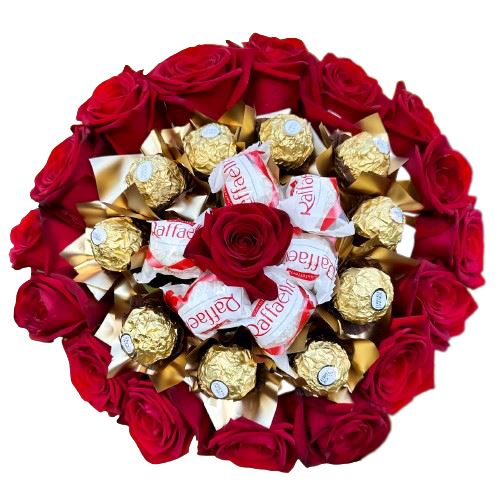 Luxury Roses and Chocolates Bouquet