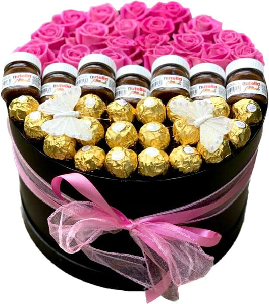 Luxury Roses and Chocolates in a Box