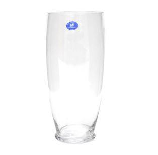 Oval Clear Glass Vase