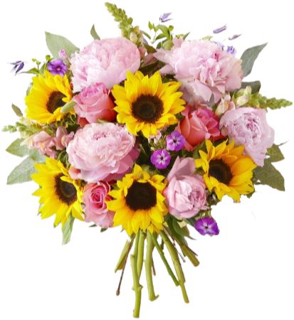 Peony and Sunflowers Bouquet