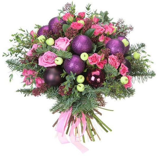 Pink and Purple Holiday Bouquet