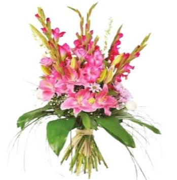 Pink Lily and Gladiolus Bouquet