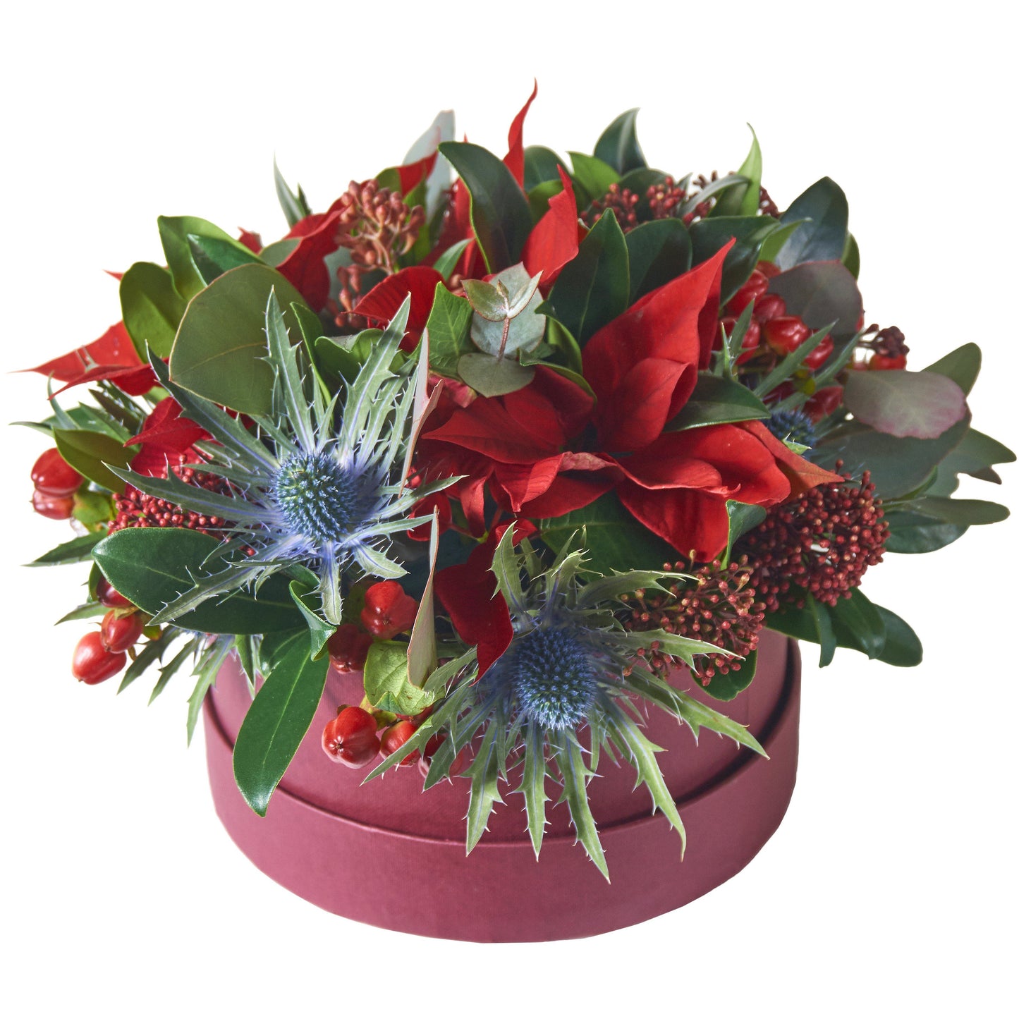 Poinsettia Christmas Flower Box