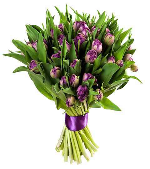 Purple Double Tulips Bouquet