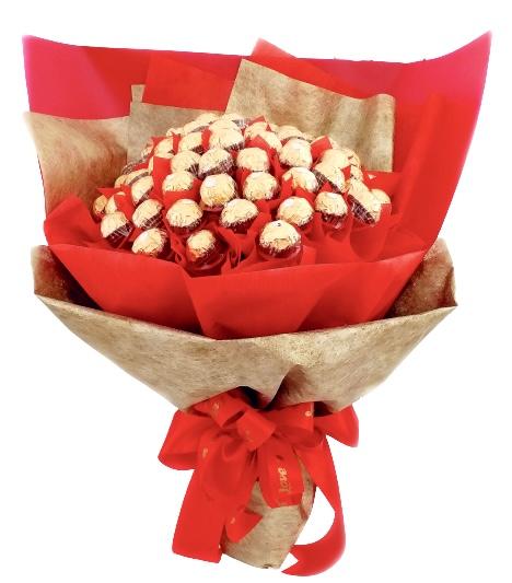 Red and Gold Chocolate Bouquet