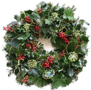 Red Berry and English Ivy Door Wreath