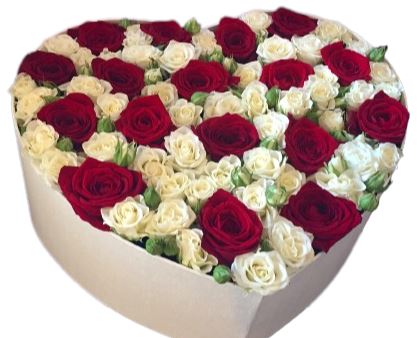 Red Roses and Spray Roses Box