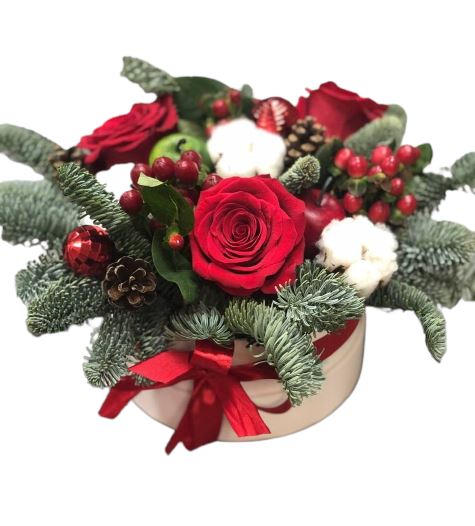 Red Roses Christmas Box