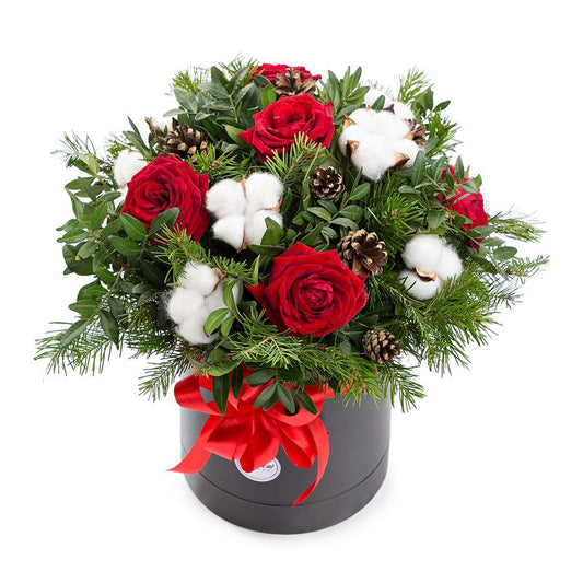 Red Roses Christmas Box
