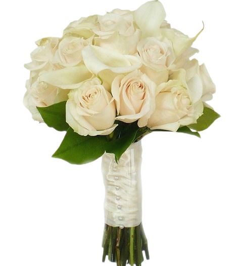 Roses and Calla Lily Wedding Bouquet