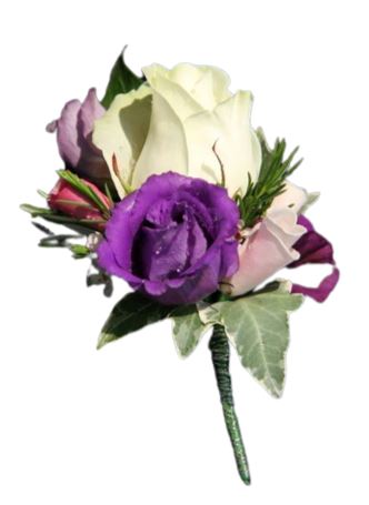 Roses and Eustoma Buttonhole
