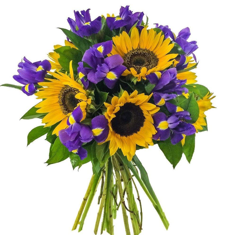 Sunflowers and Irys Bouquet