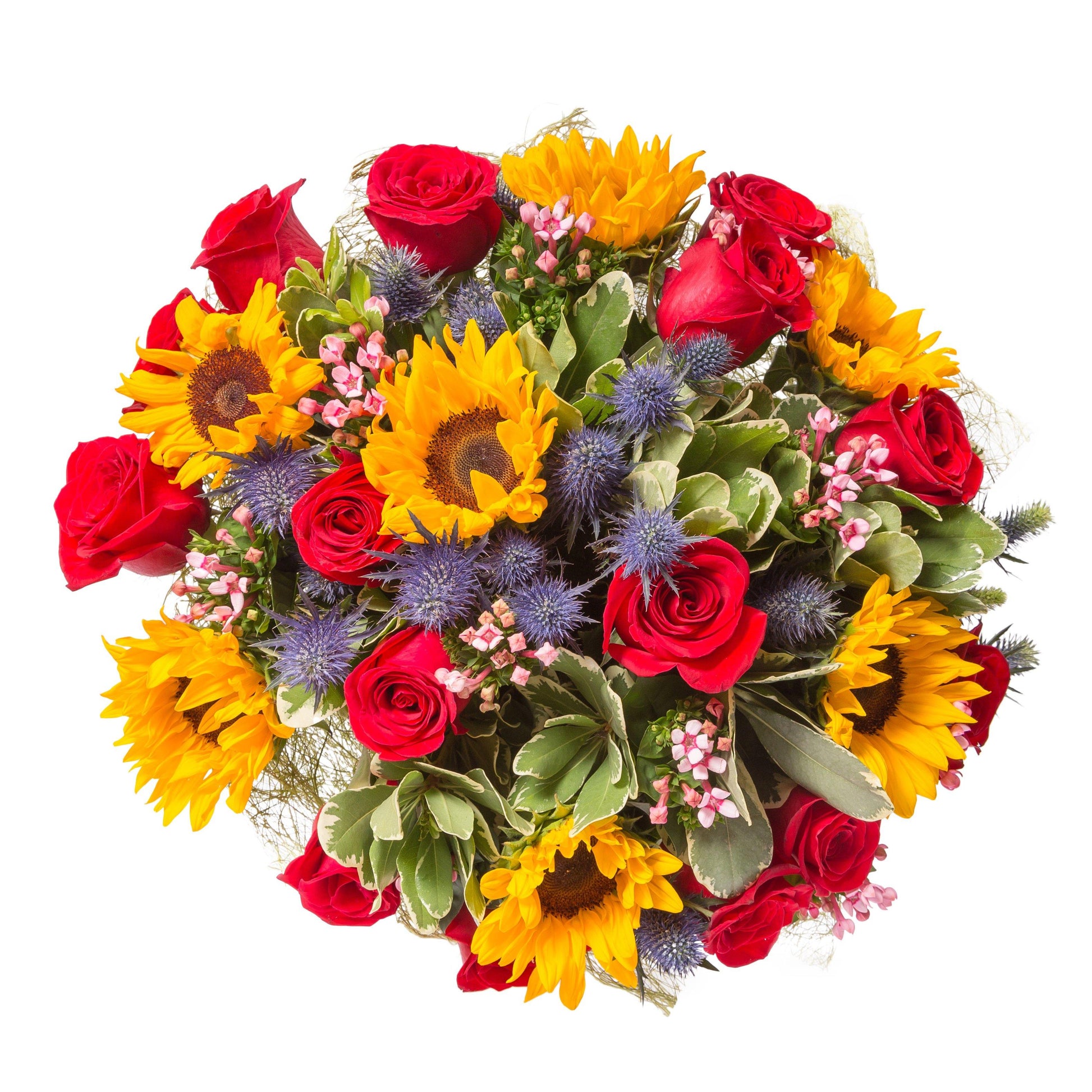 Sunflowers and Roses Bouquet
