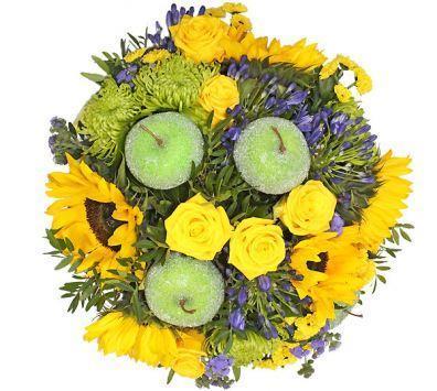 Sunflowers with Apple Bouquet